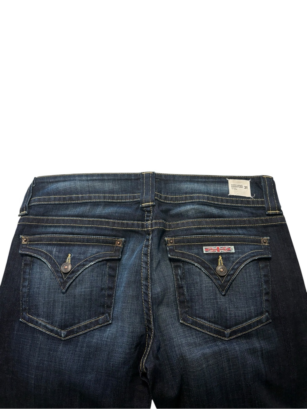 Hudson Jeans Supermodel Signature Jeans Size 31 LONG Dark Wash Elm Low Rise NWT - Picture 4 of 10
